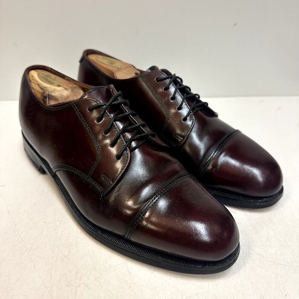 VGUC Rancourt & Co. x Cole Haan Cap Toe Derby Burgundy Made in Maine USA 8 D